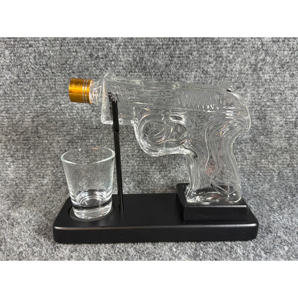 Kollea Locked & Loaded Mini Whiskey Decanter Set Handgun Pistol Glass WGS018